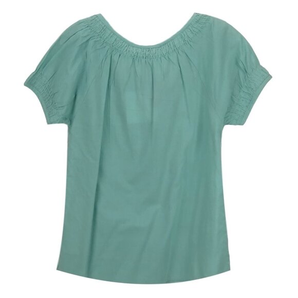 BOHO SmockTop Women Size Small Keren Hart Embroidered Hippie Boho Sage Green - Picture 6 of 8